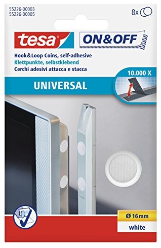 tesa Zapięcie na rzepy On & Off, biały 55226-00003-01