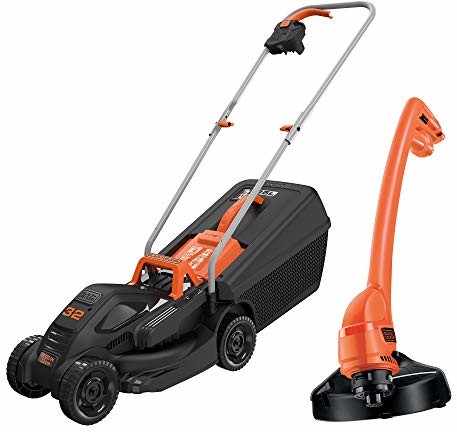 Black&Decker Black & Decker BEMW351GL2 elektryczna kosiarka do trawy / zestaw do przycinania (1000 W, szerokość cięcia 32 cm, 3-stopniowa regulacja wysokości koszenia, pojemnik na trawę 35 l, w zestawie podkaszark