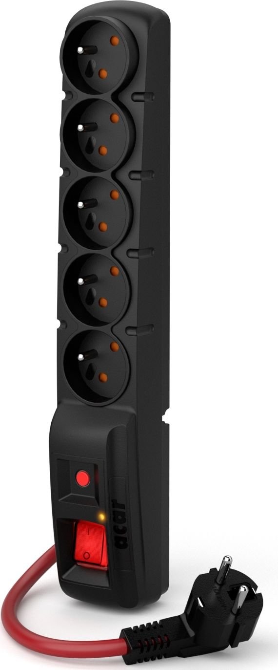 Acar Listwa zasilająca F5 przeciwprzepięciowa POWER 5 gniazd 5 m czarna W2291 W2291