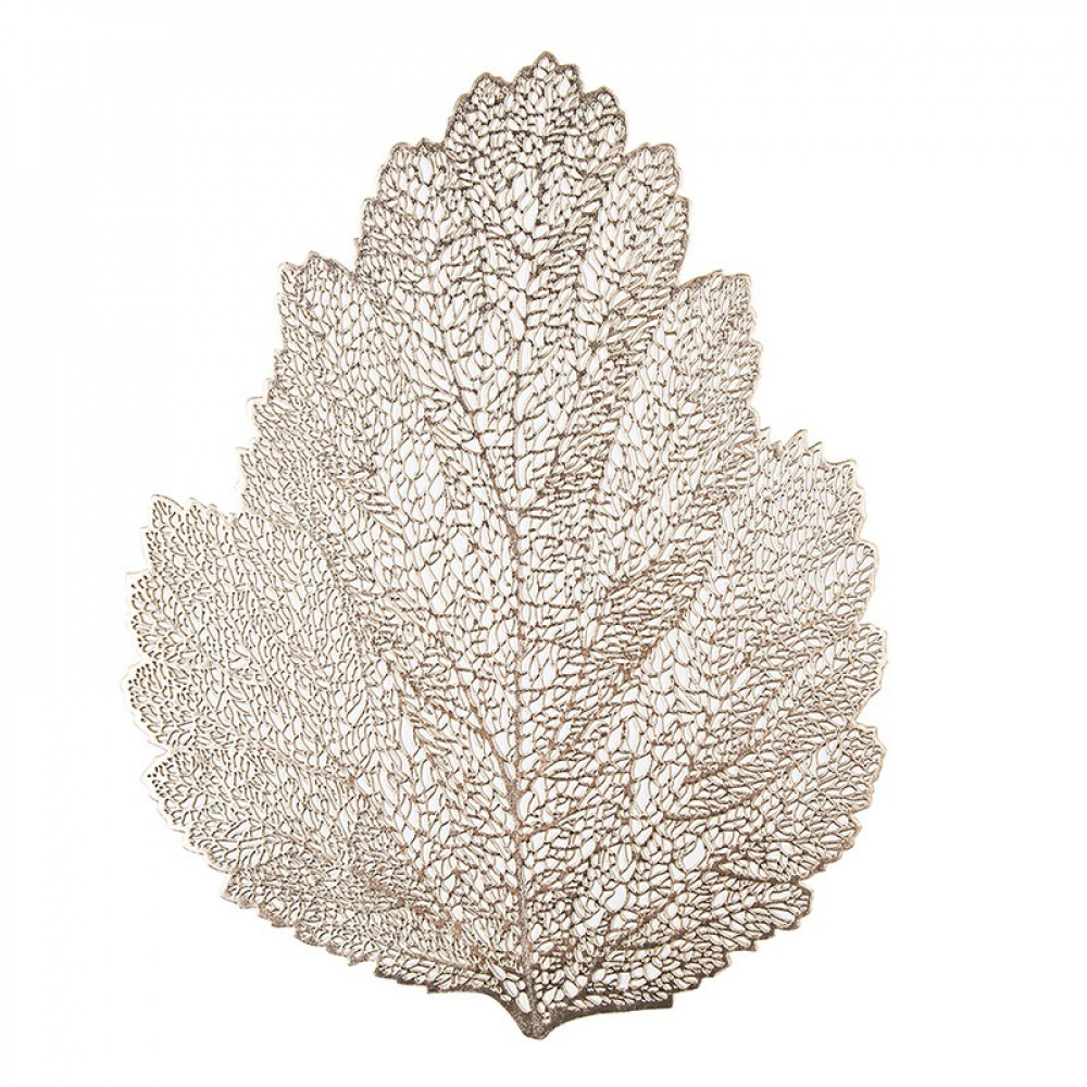 Altom Mata Stołowa Podkładka Na Stół Plastikowa Liść Złota 47 X 36,5 Cm