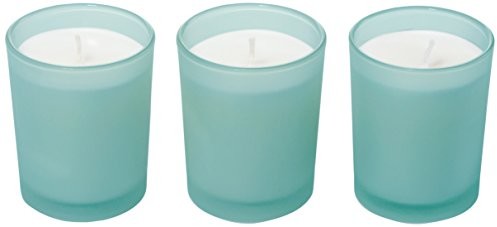 Ritzenhoff Aroma Naturals nowoczesna świeca zapachowa zestaw-elementowy, szkle, turkusowa, 5 x 5 x 6 cm, 3-jednostek 5140003