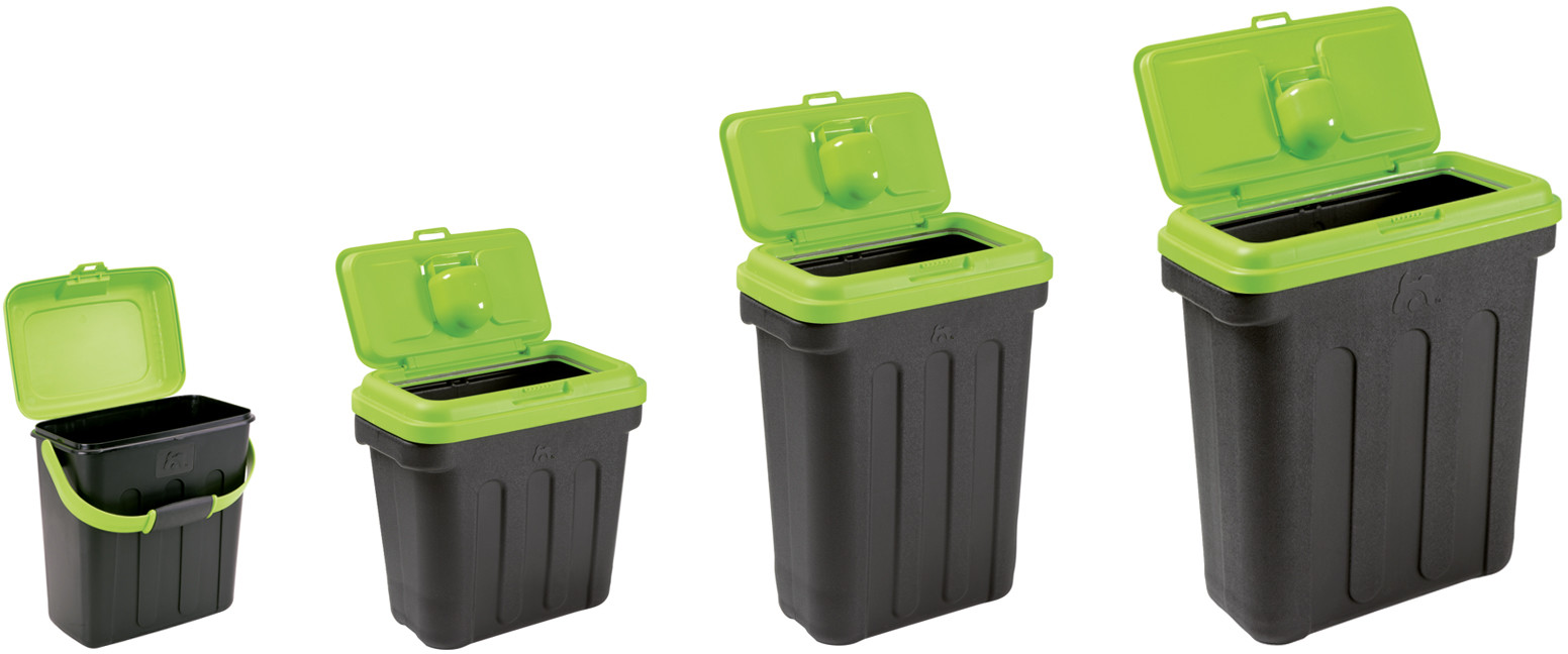 Maelson box na karmę zwierzęcą czarny/kość słoniowa 15 kg
