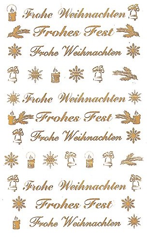 Avery Zweckform 52391 naklejki bożonarodzeniowe, motyw: napisy (folia tłoczona), 44 sztuki, produkt niedostępny w polskiej wersji językowej 52391
