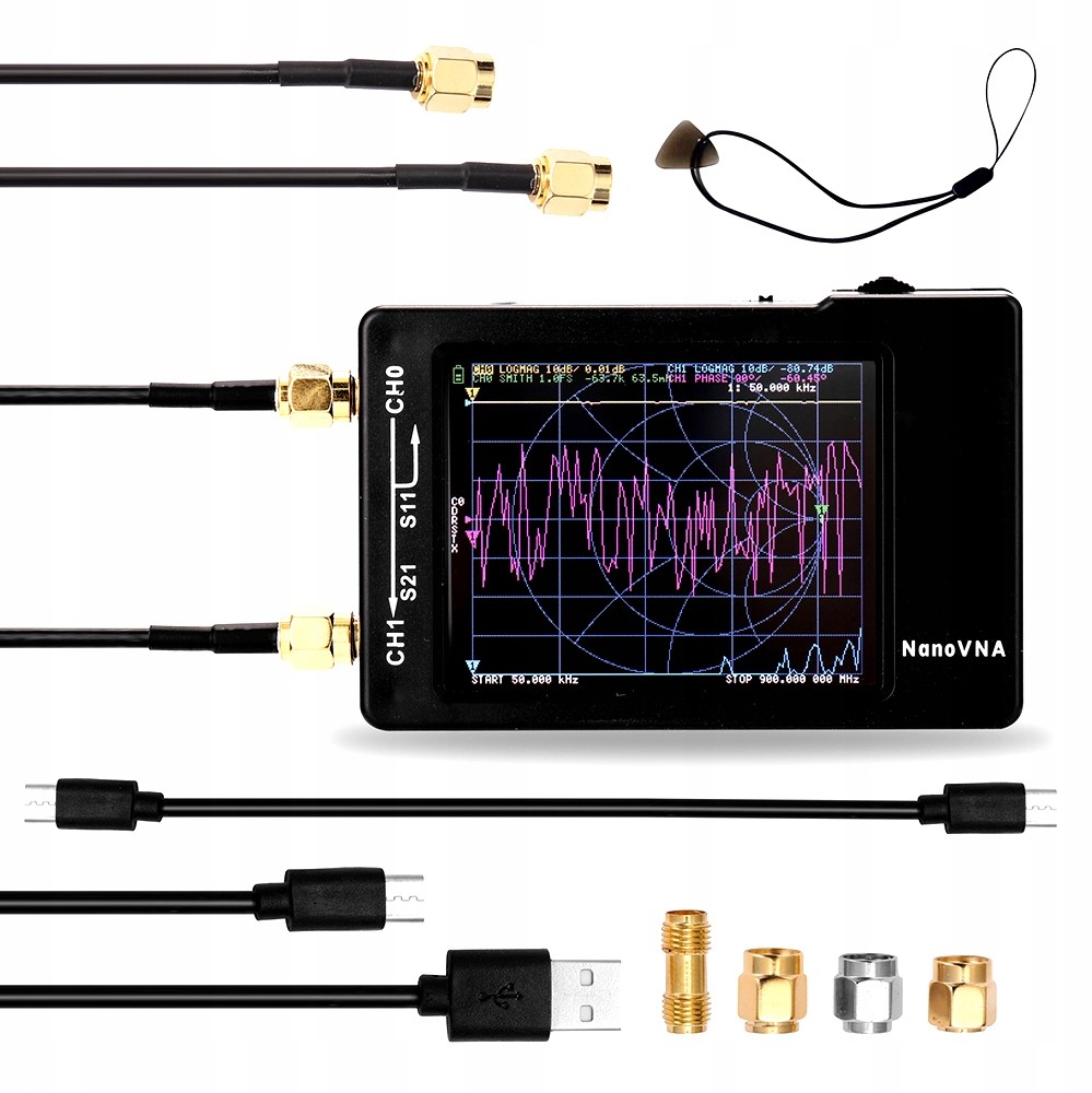 NanoVNA H mini analizator antenowy 50kHz 1500MHz