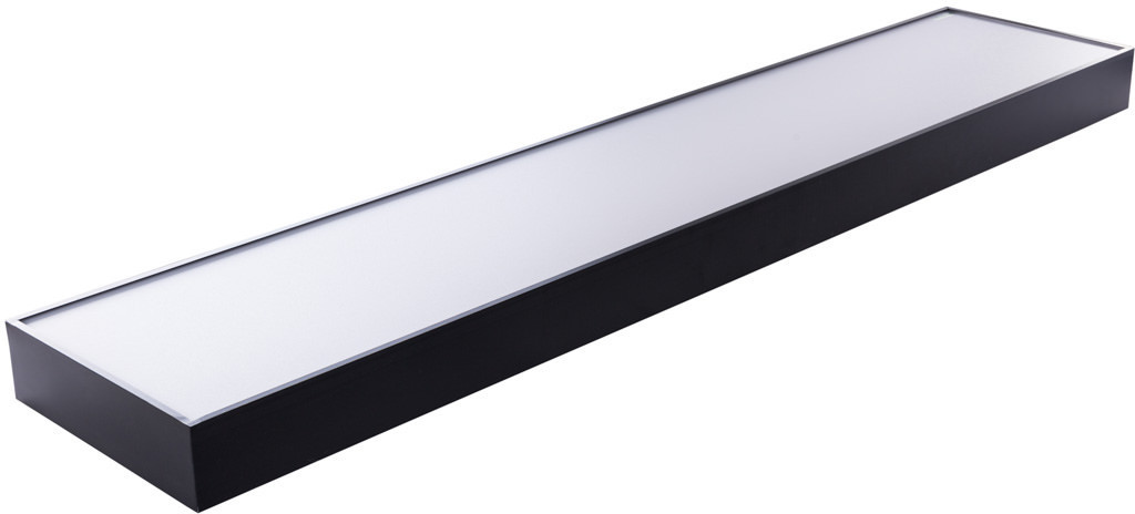 Volteno OPR.natynkowa z kloszem PLEXI pod świetlówki LED 2x120 (czarna) 123,5x25,0x7,0