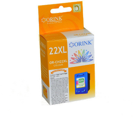 ORINK Tusz do drukarek HP 22 Deskjet 3910 / 3930 / 3940 PSC1410 / 2360 | Color | 18ml. CH22XL OR orink_C9352CE OR