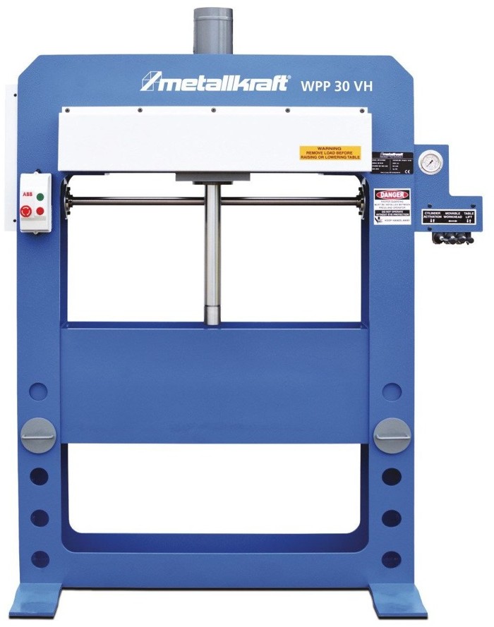 Metallkraft 322 DOSTAWA GRATIS! 32269388 Warsztatowa prasa hydrauliczna z ruchomym cylindrem WPP 30 VH moc 30 T silnik 2,4kW 400V) 69388-uniw