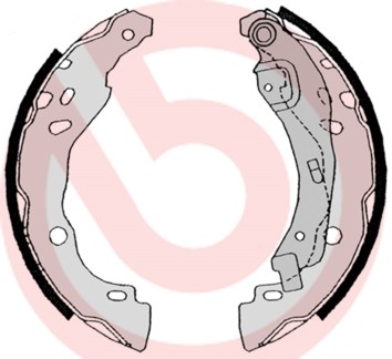 BREMBO Zestaw szczęk hamulcowych S 68 525