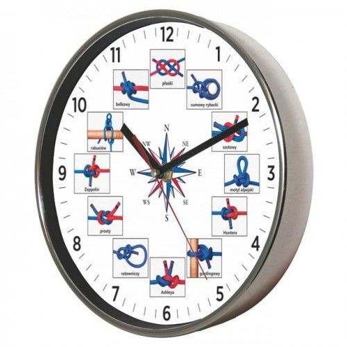 Atrix Zegar ścienny chromowany węzły żeglarskie ATE2019WZ