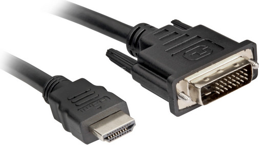 Sharkoon Adapter AV Adapter HDMI - DVI-D 24+1 black 3,0m - 404495101522 (4044951015221)