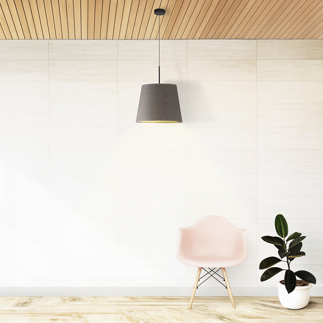LYSNE Nowoczesna lampa wisząca SARI VELUR kolor szary 14565V/1 KOLOR SZARY