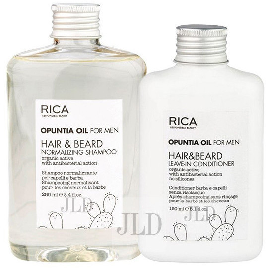 RICA RICA Opuntia Oil for Men nawilżający zestaw do włosów i zarostu Zestaw 229 Rica