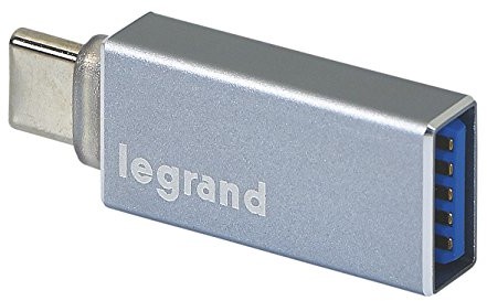 Legrand 050692 °C USB Adapter Srebrny