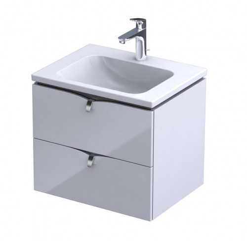 Oristo Szafka wisząca SIENA 60 cm z umywalką CERA BIAŁY POŁYSK OR45-SD2S-60-1 + UME-CE-60-91 OR45-SD2S-60-1 + UME-CE-60-91
