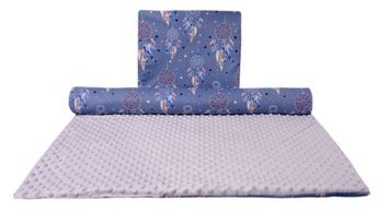 Kołderka Kołderka 75x100 cm + poduszka 30x40 cm Łapacze snów + szare minky 5903031425284