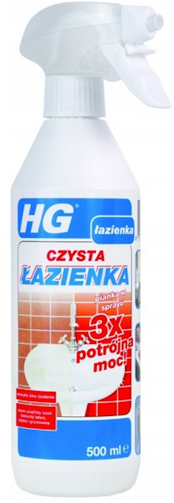 Zdjęcia - Środek czyszczący do kuchenek i kuchni HG Pianka w sprayu potrójna moc czysta łazienka 500 ml