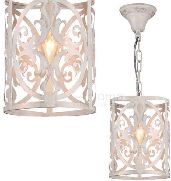 Maytoni LAMPA wisząca RUSTIKA H899-11-W Maytoni metalowa OPRAWA zwis tuba wzorki kremowe H899-11-W
