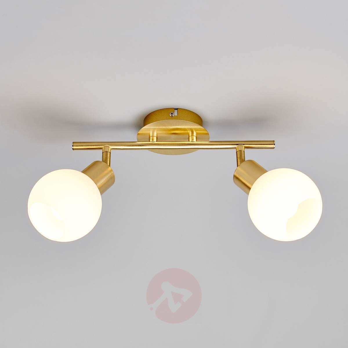 Lampenwelt Lampa sufitowa ELAINA z żarówkami LED E14, mosiądz