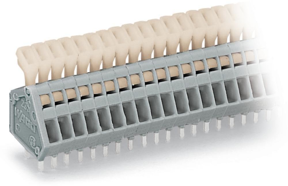 Wago Zacisk sprężynowy 0.50 mm Ilość PIN 16 233-216 Kolor szary 100 szt 233-216