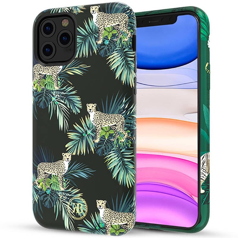 Kingxbar Etui IPHONE 11 PRO Forest Series Green Leopard