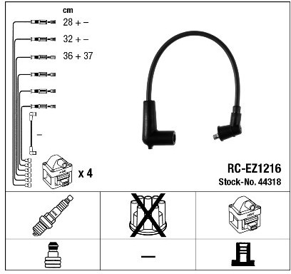 NGK Zestaw przewodów zapłonowych 44318