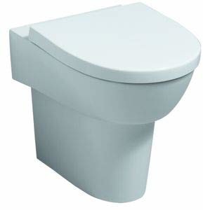 Keramag sedes WC Flow, z pokrywką i mocowania ze stali chromowo-niklowej, 1 sztuka, biały, 575900000