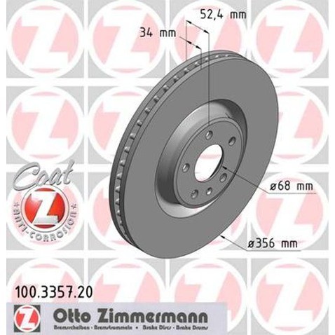 Zimmermann Tarcza hamulcowa 100.3357.20