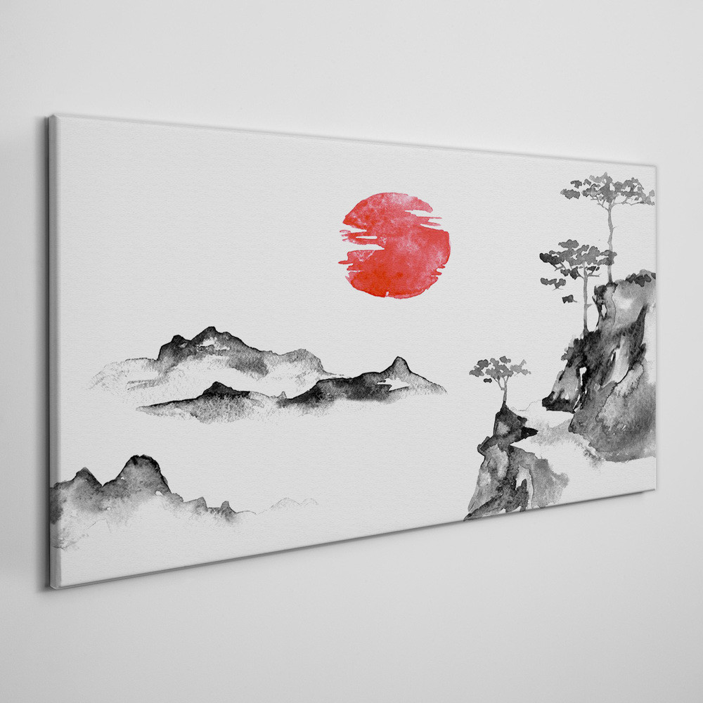 PL Coloray Obraz Canvas Drzewo Góra 100x50cm