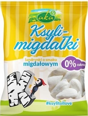 Aka 007AKA Ksyli-Migdałki Landrynki Migdałowe Bez Cukru 60g - GPNKSYLIMIGDA