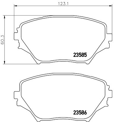 Mintex Zestaw klocków hamulcowych, hamulce tarczowe MDB2155
