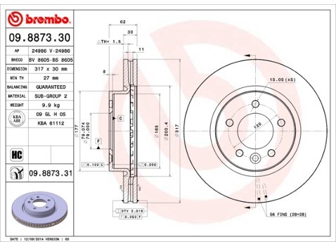 BREMBO 09.8873.30
