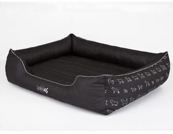 Hobbydog Legowisko dla Psa Prtestige czarny w pieski XL 85 cm x 65 cm XL PRECWP10