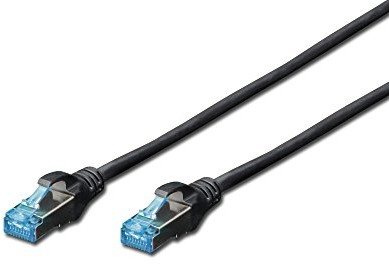 DIGITUS VSE 686202 Patch Cable, Cat 5e, SF-UTP, 2 m długości, czarny DK-1531-020/BL