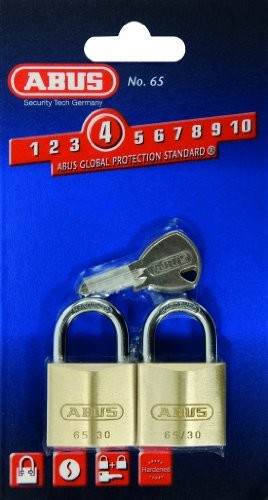Abus ABUS  65/30 30 MM z mosiądzu z kłódką Twin Carded  abu6530tc ABU6530TC