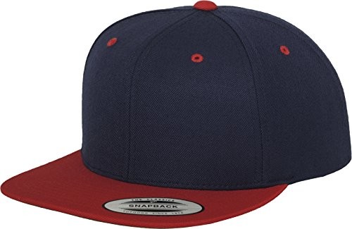 Flexfit Classic Snapback czapka z daszkiem, 2 kolory, wielokolorowa, jeden rozmiar 6089MT-00169-0050_nvy/red_one size