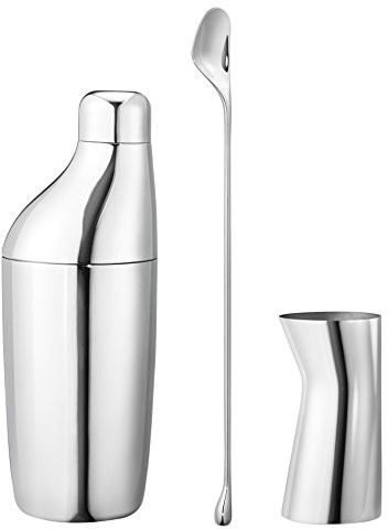 Georg Jensen Sky zestaw shaker, _ _ _ _ _ _ _ _ _ _ łyżka & kubek z miarką 10009247