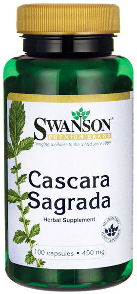 SWANSON Cascara Sagrada 450 mg 100 kapsułek