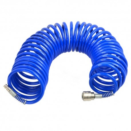 GEKO Wąż pneumatyczny spiralny PU 5m 6,5x10mm niebieski 7374 G02960