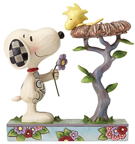 ENESCO 4054079 Peanuts by Jim Shore Snoopy i Woodstock w Nest Figurine, kamienia, wielokolorowa, 7 x 15 x 17 cm 4054079