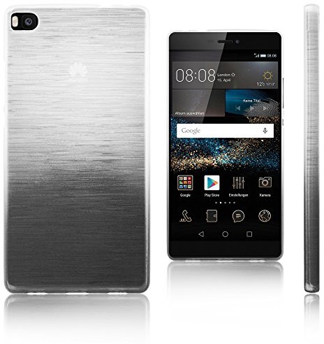 Nici Xcessor Xcessor Elastyczne etui ochronne TPU z przejściową gradientem i teksturą jedwabnej do Huawei Ascend P8 - przezroczyste/złoty CG00272