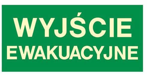 Znak informacyjny WYJŚCIE EWAKUACYJNE