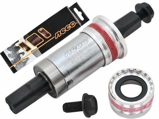 Neco Oś mechanizm korbowy -wkład suportu Neco B-920AL BSA -122,5mm miski aluimniniowe 210105