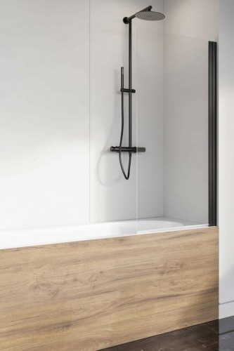 Radaway parawan nawannowy Nes Black PNJ 50 cm prawy, szkło przejrzyste, wys. 150 cm 10011050-54-01R