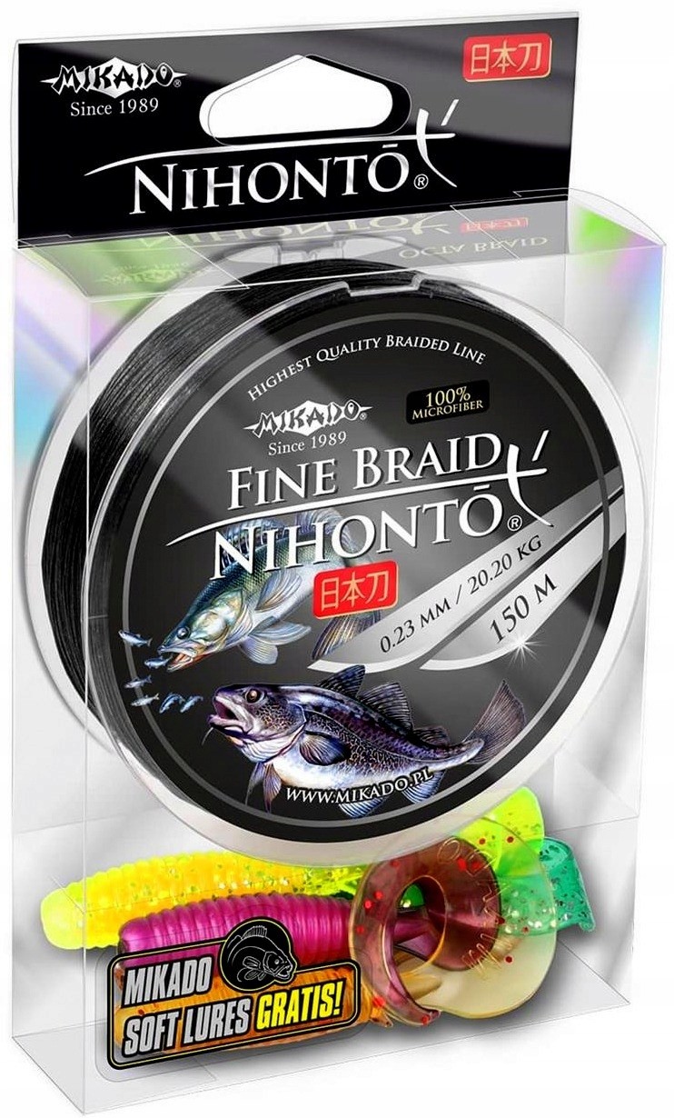 Plecionka Nihonto Fine Braid Black 0,30mm 150m Gra