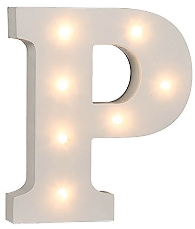 Out of the Blue Oświetlone drewniane litery, cyfry i znaki od A do Z i 0  1 z oświetleniem LED 57/6089