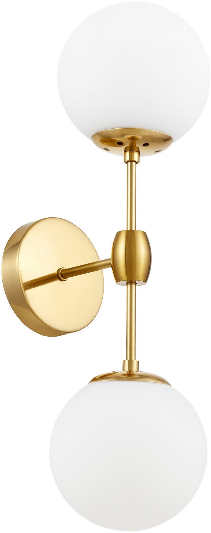 Lumina Deco LAMPA ŚCIENNA KINKIET LOFTOWY MOSIĘŻNO-BIAŁY ZODIAK W2 LDW 6001-2 (MD+WT)