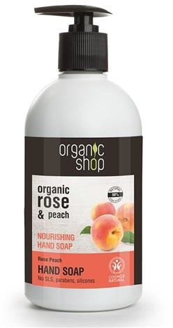 Organic Shop Organic Rose & Peach Nourishing Hand Soap odżywcze mydło do rąk 500ml 52823-uniw