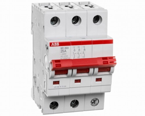 ABB Rozłącznik izolacyjny modułowy 3-polowy SD203 63A; 2CDD283101R0063 SD203/63