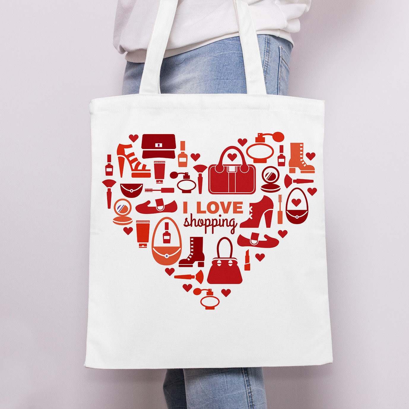 Poczpol I love shopping - torba bawełniana 42349-uniw