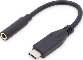 Digitus Adapter USB USB-C MiniJack 3.5 mm 0.2m Czarny AK-300321-002-S AK-300321-002-S